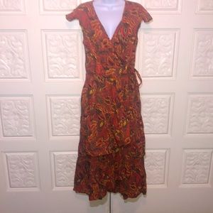 Women’s Melloday Floral Ruffled Dress XL